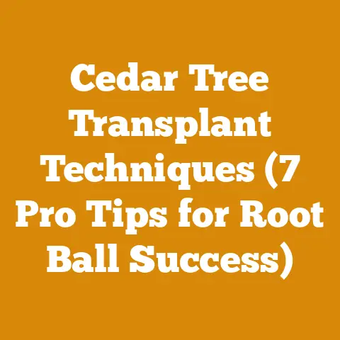 Cedar Tree Transplant Techniques (7 Pro Tips for Root Ball Success)
