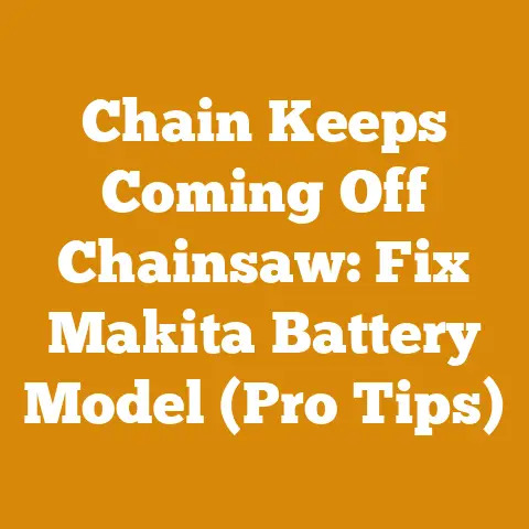 Chain Keeps Coming Off Chainsaw: Fix Makita Battery Model (Pro Tips)