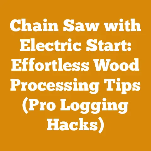 Chain Saw with Electric Start: Effortless Wood Processing Tips (Pro Logging Hacks)