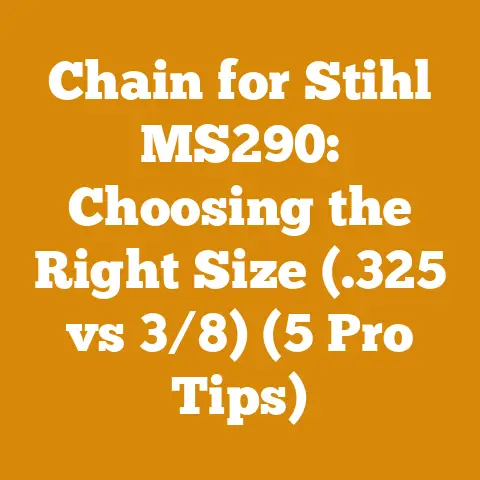 Chain for Stihl MS290: Choosing the Right Size (.325 vs 3/8) (5 Pro Tips)