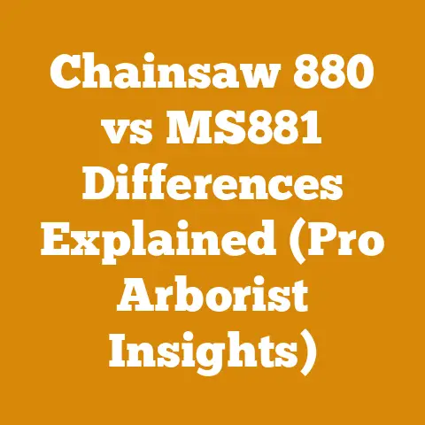 Chainsaw 880 vs MS881 Differences Explained (Pro Arborist Insights)