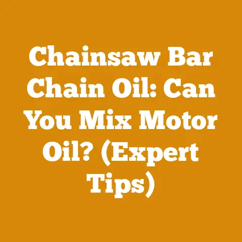 Chainsaw Bar Chain Oil: Can You Mix Motor Oil? (Expert Tips)