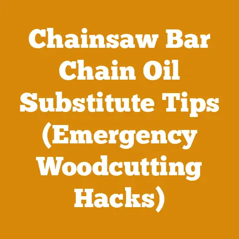 Chainsaw Bar Chain Oil Substitute Tips (Emergency Woodcutting Hacks)