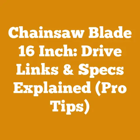 Chainsaw Blade 16 Inch: Drive Links & Specs Explained (Pro Tips)
