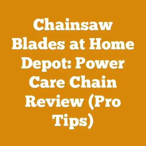 Chainsaw Blades at Home Depot: Power Care Chain Review (Pro Tips)