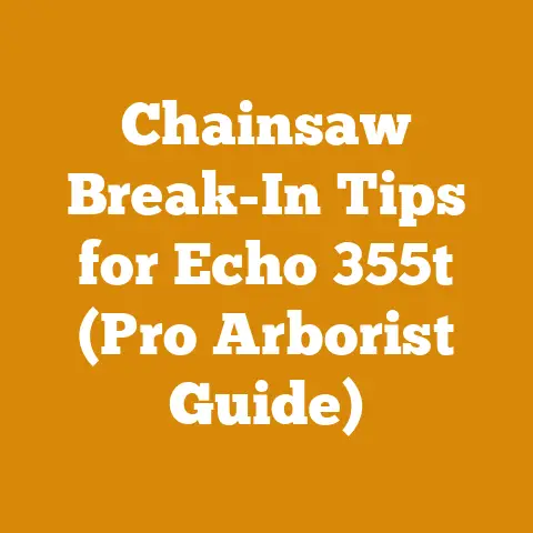 Chainsaw Break-In Tips for Echo 355t (Pro Arborist Guide)