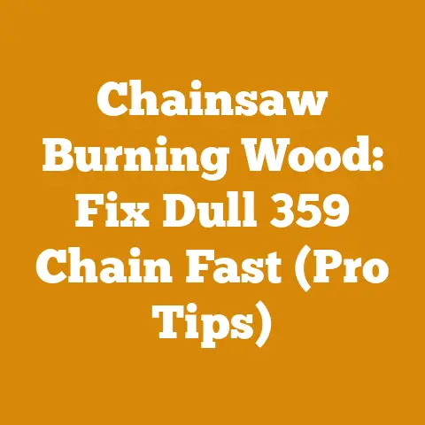 Chainsaw Burning Wood: Fix Dull 359 Chain Fast (Pro Tips)