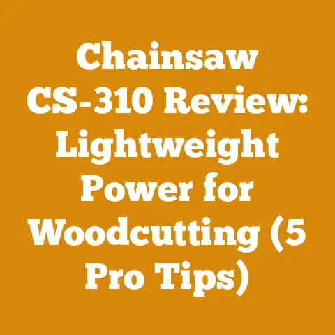 Chainsaw CS-310 Review: Lightweight Power for Woodcutting (5 Pro Tips)