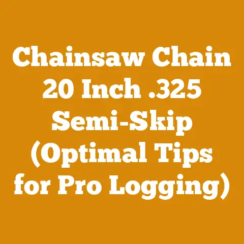 Chainsaw Chain 20 Inch .325 Semi-Skip (Optimal Tips for Pro Logging)