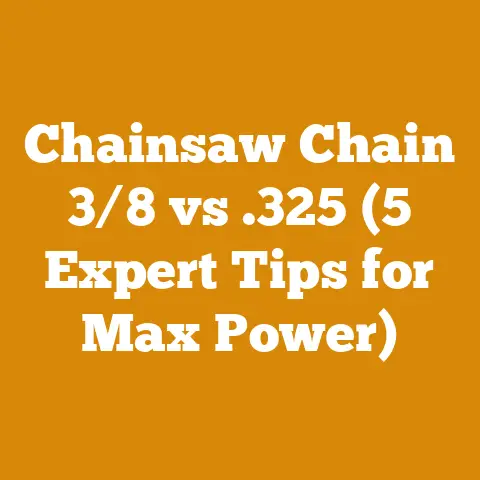 Chainsaw Chain 3/8 vs .325 (5 Expert Tips for Max Power)
