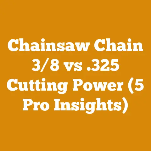 Chainsaw Chain 3/8 vs .325 Cutting Power (5 Pro Insights)