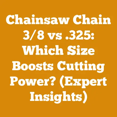 Chainsaw Chain 3/8 vs .325: Which Size Boosts Cutting Power? (Expert Insights)