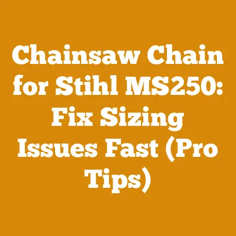 Chainsaw Chain for Stihl MS250: Fix Sizing Issues Fast (Pro Tips)