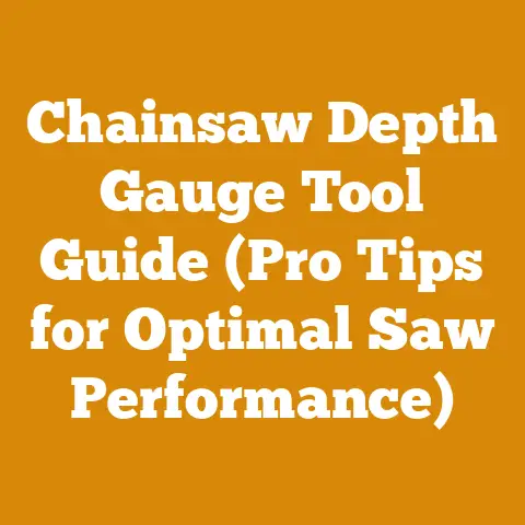 Chainsaw Depth Gauge Tool Guide (Pro Tips for Optimal Saw Performance)