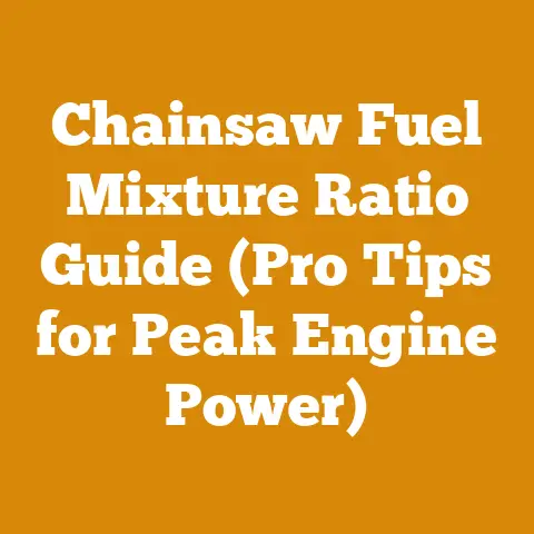Chainsaw Fuel Mixture Ratio Guide (Pro Tips for Peak Engine Power)