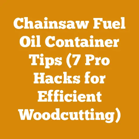 Chainsaw Fuel Oil Container Tips (7 Pro Hacks for Efficient Woodcutting)