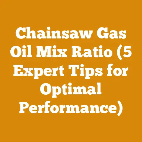 Chainsaw Gas Oil Mix Ratio (5 Expert Tips for Optimal Performance)