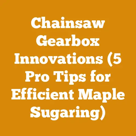 Chainsaw Gearbox Innovations (5 Pro Tips for Efficient Maple Sugaring)