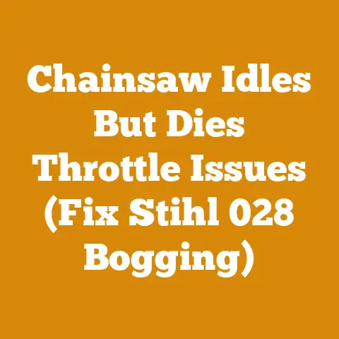 Chainsaw Idles But Dies Throttle Issues (Fix Stihl 028 Bogging)