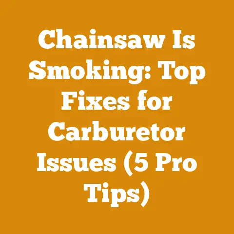 Chainsaw Is Smoking: Top Fixes for Carburetor Issues (5 Pro Tips)