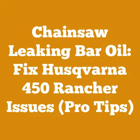 Chainsaw Leaking Bar Oil: Fix Husqvarna 450 Rancher Issues (Pro Tips)