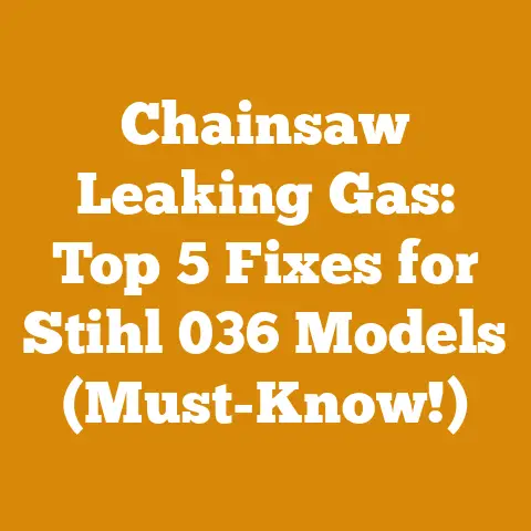 Chainsaw Leaking Gas: Top 5 Fixes for Stihl 036 Models (Must-Know!)