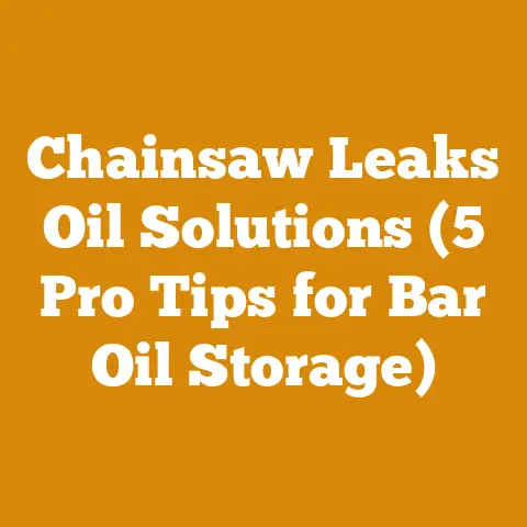 Chainsaw Leaks Oil Solutions (5 Pro Tips for Bar Oil Storage)