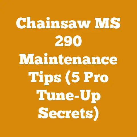Chainsaw MS 290 Maintenance Tips (5 Pro Tune-Up Secrets)