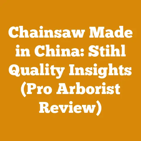 Chainsaw Made in China: Stihl Quality Insights (Pro Arborist Review)