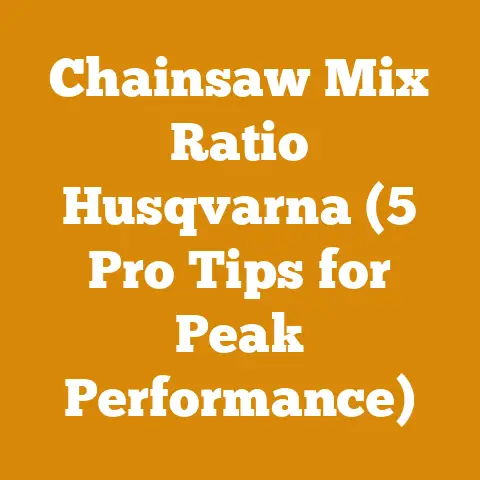 Chainsaw Mix Ratio Husqvarna (5 Pro Tips for Peak Performance)