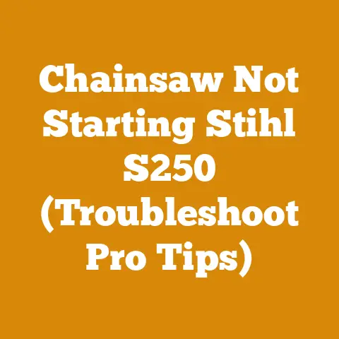 Chainsaw Not Starting Stihl S250 (Troubleshoot Pro Tips)