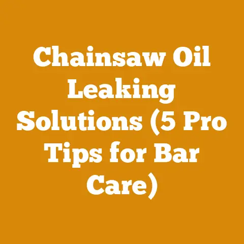Chainsaw Oil Leaking Solutions (5 Pro Tips for Bar Care)