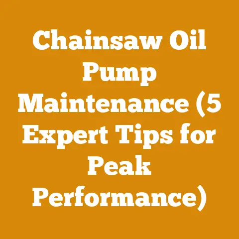 Chainsaw Oil Pump Maintenance (5 Expert Tips for Peak Performance)