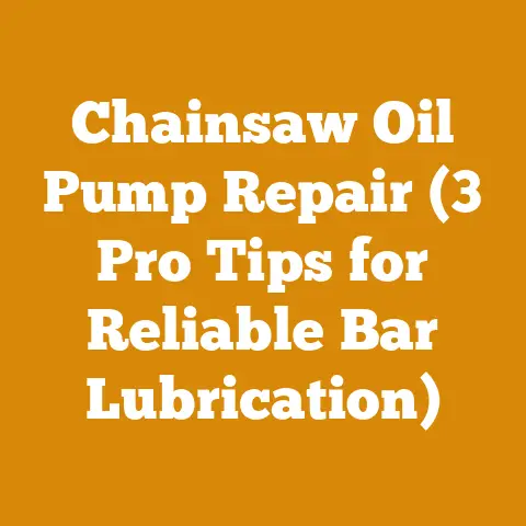 Chainsaw Oil Pump Repair (3 Pro Tips for Reliable Bar Lubrication)