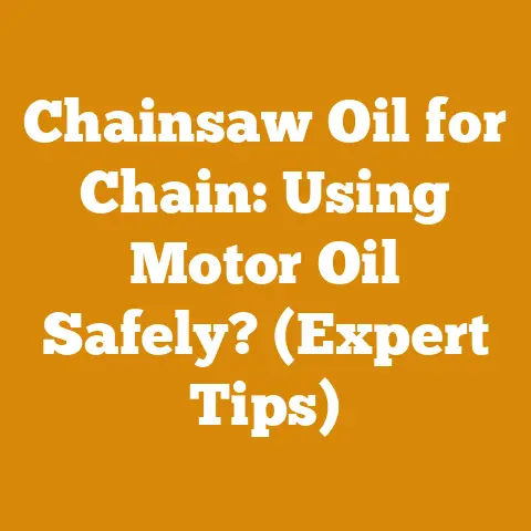 Chainsaw Oil for Chain: Using Motor Oil Safely? (Expert Tips)