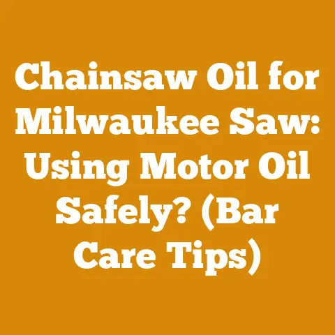 Chainsaw Oil for Milwaukee Saw: Using Motor Oil Safely? (Bar Care Tips)