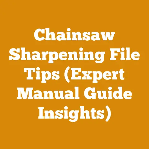 Chainsaw Sharpening File Tips (Expert Manual Guide Insights)