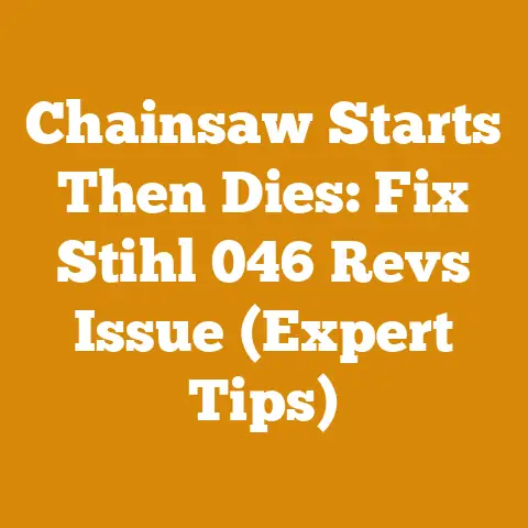 Chainsaw Starts Then Dies: Fix Stihl 046 Revs Issue (Expert Tips)