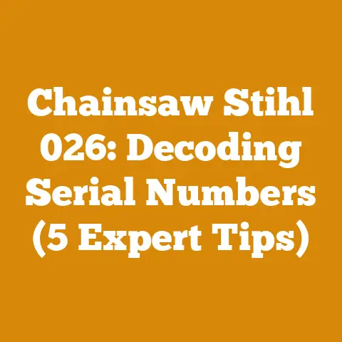 Chainsaw Stihl 026: Decoding Serial Numbers (5 Expert Tips)