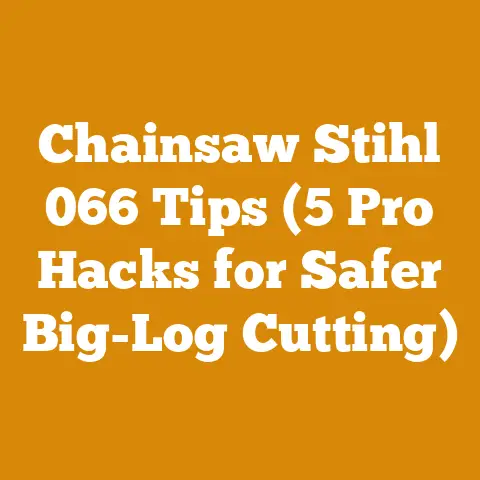 Chainsaw Stihl 066 Tips (5 Pro Hacks for Safer Big-Log Cutting)