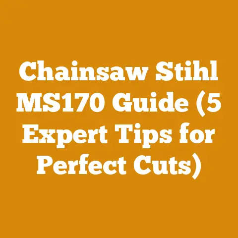 Chainsaw Stihl MS170 Guide (5 Expert Tips for Perfect Cuts)