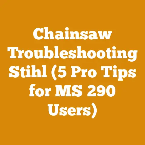 Chainsaw Troubleshooting Stihl (5 Pro Tips for MS 290 Users)