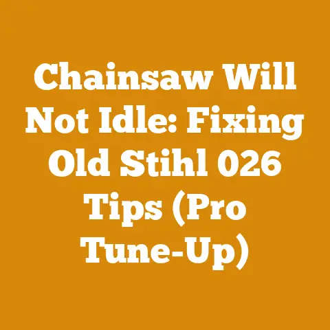 Chainsaw Will Not Idle: Fixing Old Stihl 026 Tips (Pro Tune-Up)