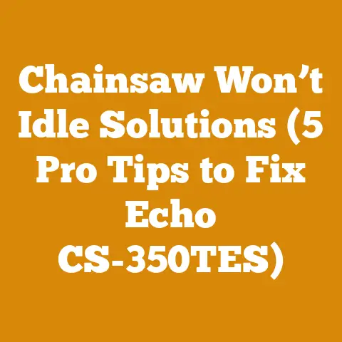 Chainsaw Won’t Idle Solutions (5 Pro Tips to Fix Echo CS-350TES)