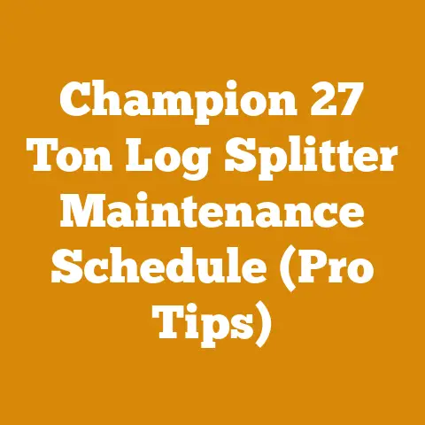 Champion 27 Ton Log Splitter Maintenance Schedule (Pro Tips)