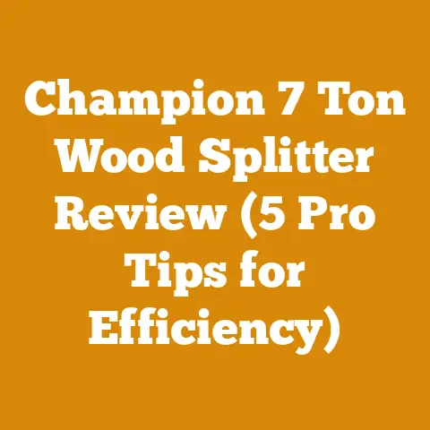 Champion 7 Ton Wood Splitter Review (5 Pro Tips for Efficiency)