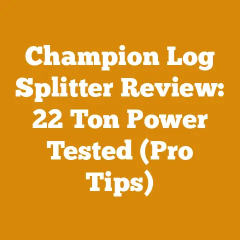 Champion Log Splitter Review: 22 Ton Power Tested (Pro Tips)