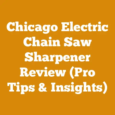 Chicago Electric Chain Saw Sharpener Review (Pro Tips & Insights)