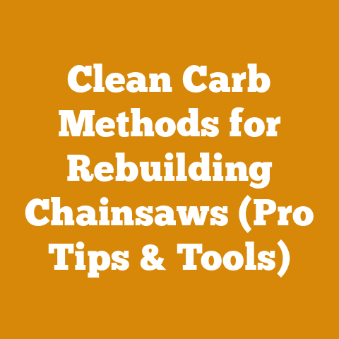 Clean Carb Methods for Rebuilding Chainsaws (Pro Tips & Tools)