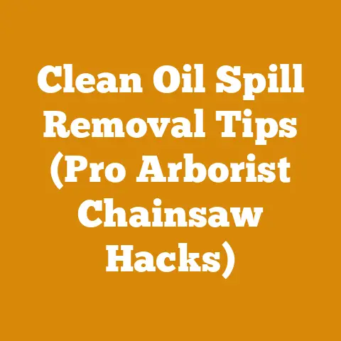 Clean Oil Spill Removal Tips (Pro Arborist Chainsaw Hacks)
